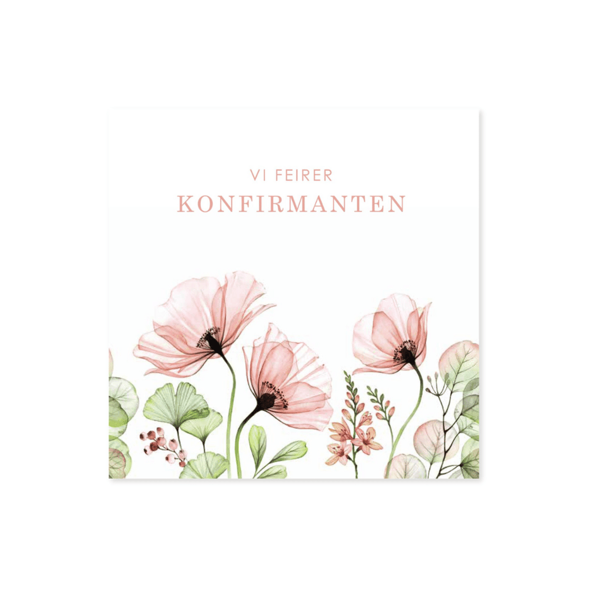 Servietter til konfirmasjon, rosa 20-pk